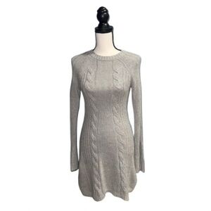 Hollister Gray Long Sleeve Knit Dress